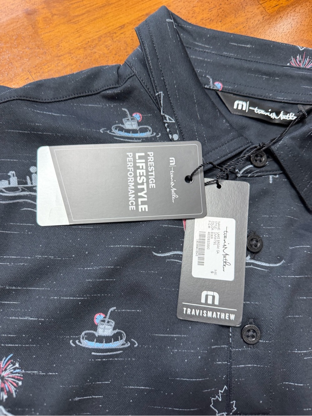 Brand New Travis Mathew CANADA Lake Break Polo Shirt Men’s Size Small MSRP $120 - Picture 5 of 10